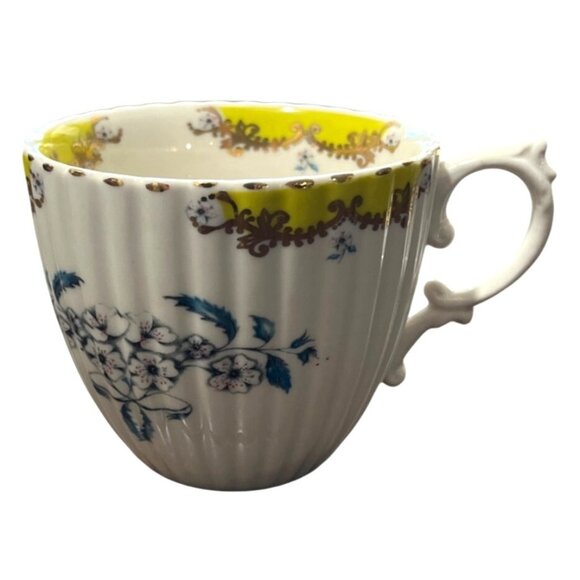 Anthropologie Nature Table Teacup By Lou Rota With Bee Floral Design - Picture 2 of 6
